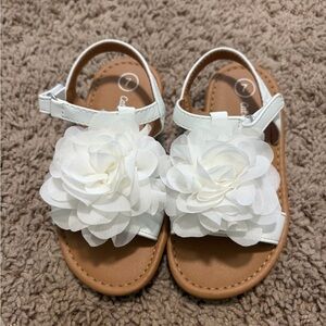 Cat & Jack White Floral Toddler Sandals